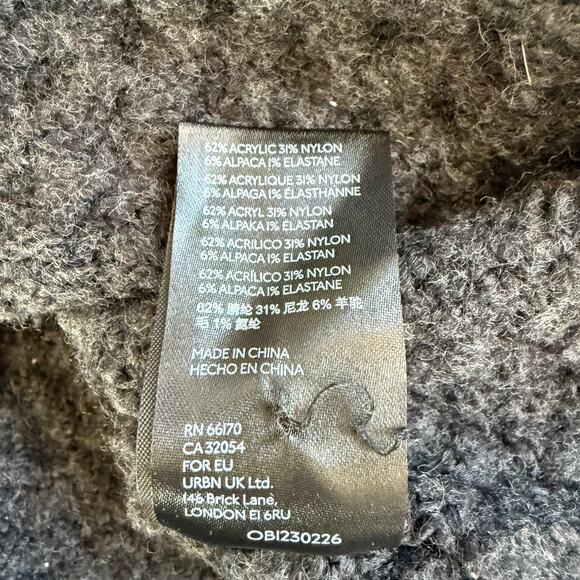 Anthropologie Bia Mock Neck Alpaca Blend Tunic Sweater in Carbon Size M - Picture 8 of 8